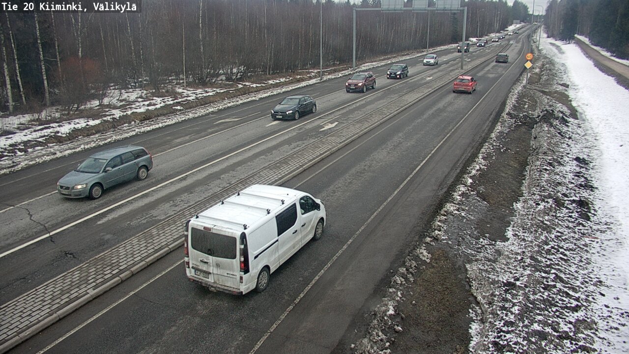 Weather Camera Image Väg 20 Uleåborg Kiiminki, Välikylä, Oulu, Pohjois-Pohjanmaa