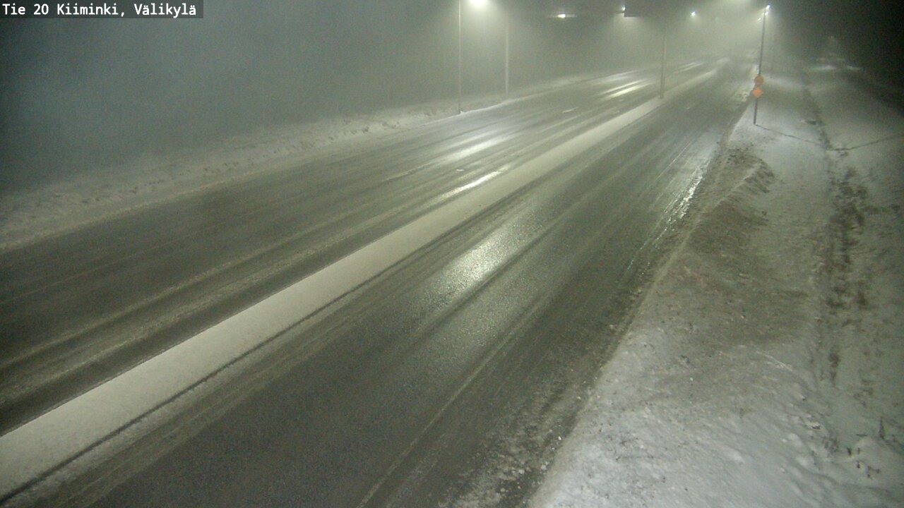 Weather Camera Image Väg 20 Uleåborg Kiiminki, Välikylä, Oulu, Pohjois-Pohjanmaa
