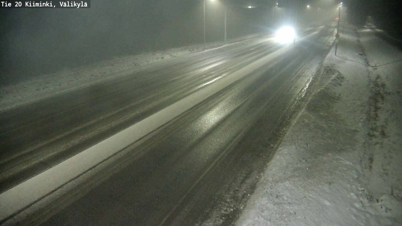 Weather Camera Image Väg 20 Uleåborg Kiiminki, Välikylä, Oulu, Pohjois-Pohjanmaa