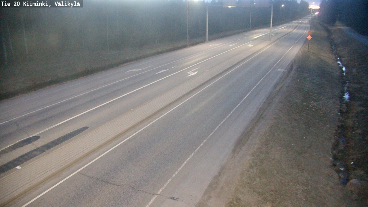 Weather Camera Image Road 20 Oulu Kiiminki, Välikylä, Oulu, Pohjois-Pohjanmaa