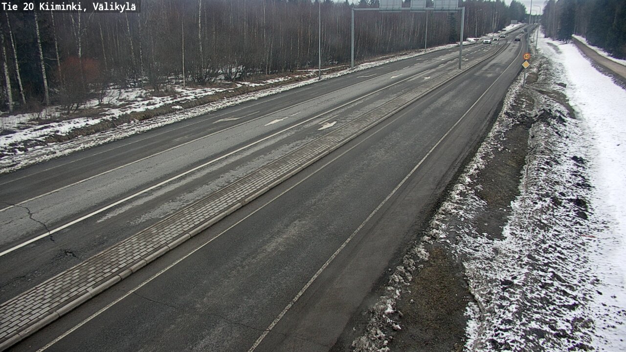 Weather Camera Image Väg 20 Uleåborg Kiiminki, Välikylä, Oulu, Pohjois-Pohjanmaa