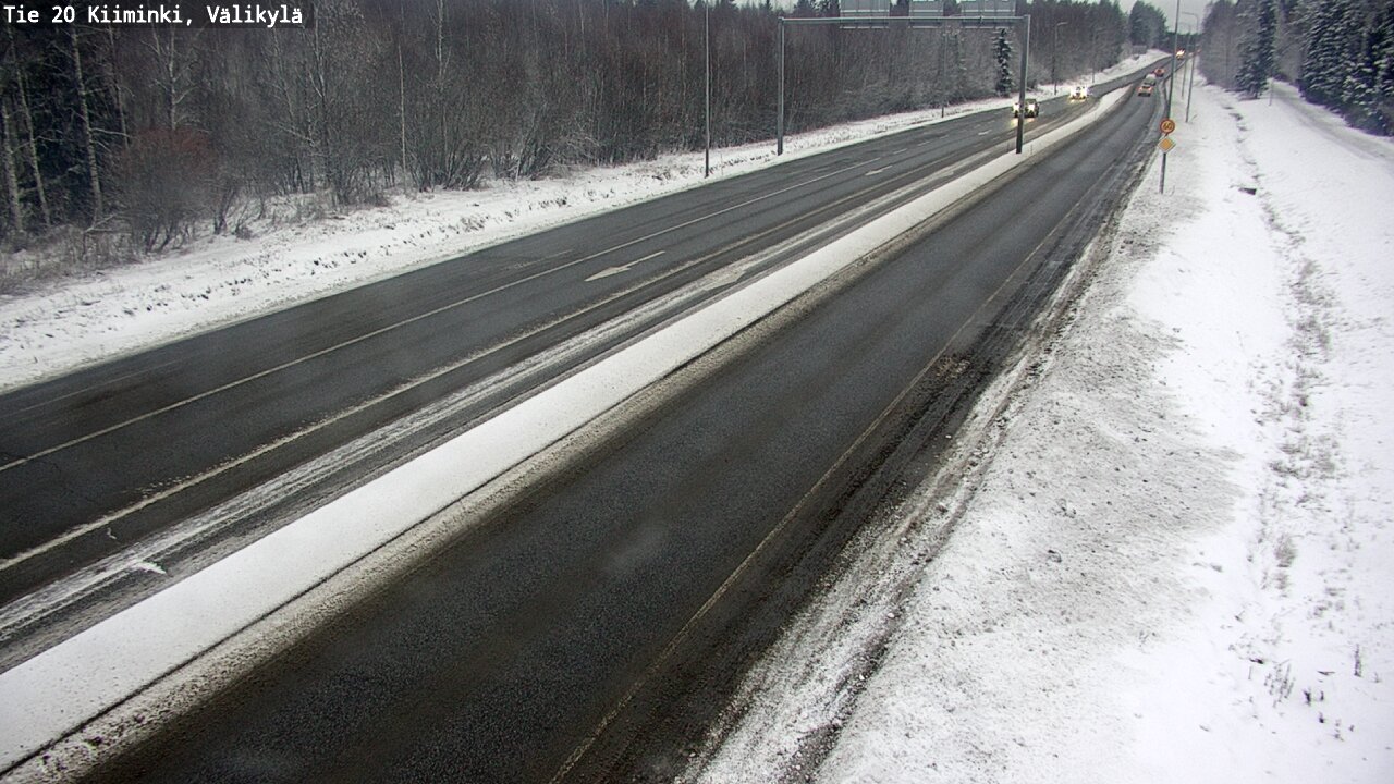 Weather Camera Image Väg 20 Uleåborg Kiiminki, Välikylä, Oulu, Pohjois-Pohjanmaa