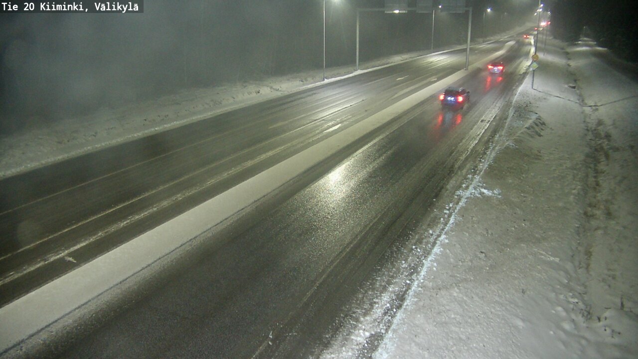 Weather Camera Image Väg 20 Uleåborg Kiiminki, Välikylä, Oulu, Pohjois-Pohjanmaa