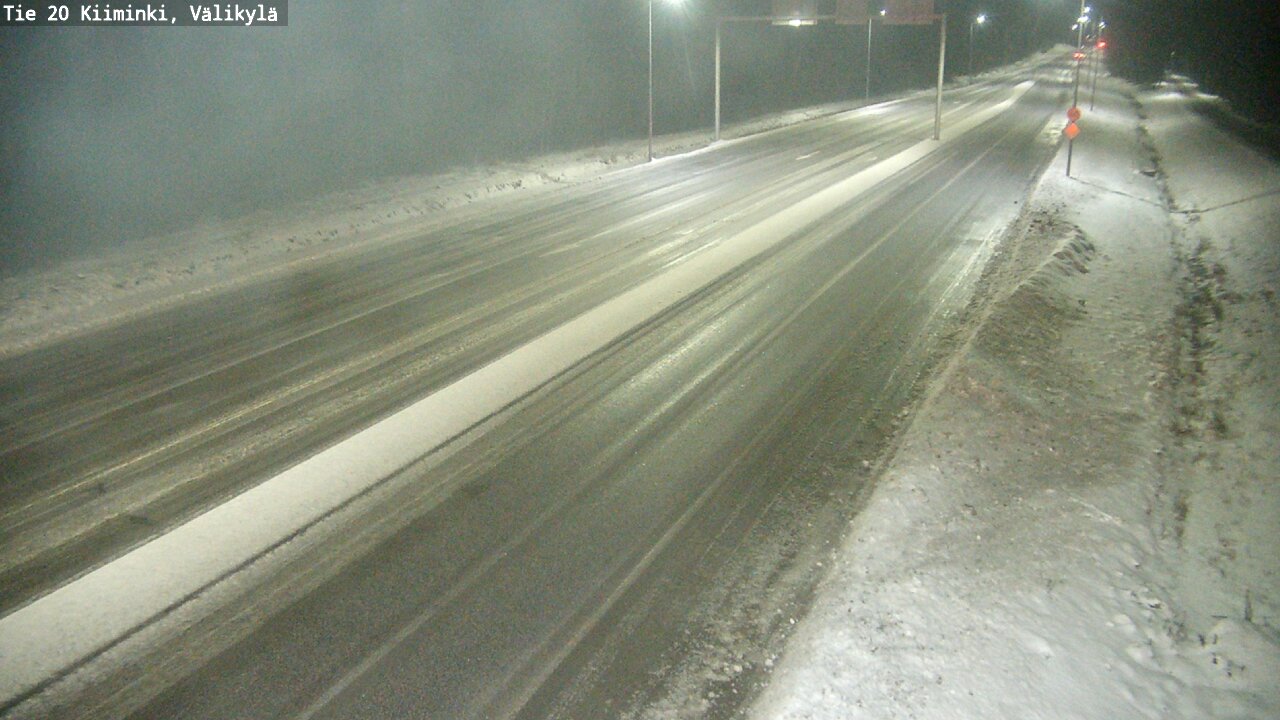 Weather Camera Image Väg 20 Uleåborg Kiiminki, Välikylä, Oulu, Pohjois-Pohjanmaa