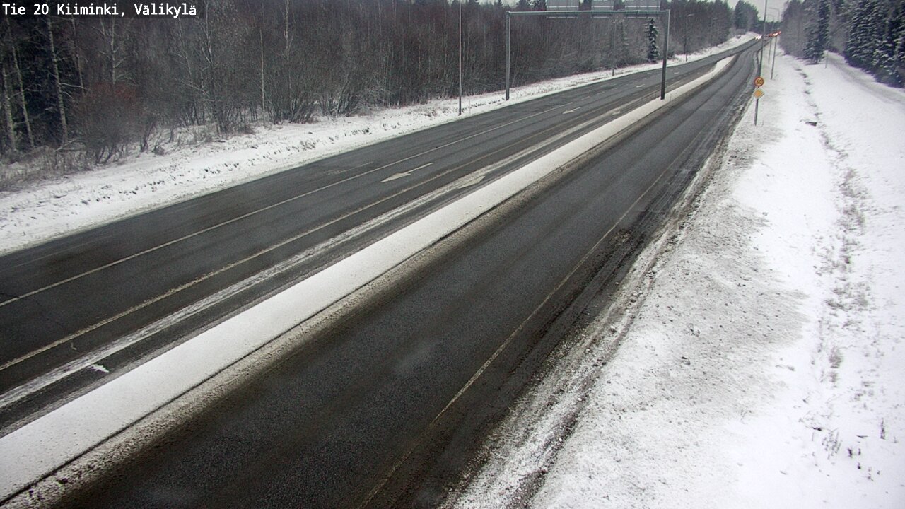 Weather Camera Image Väg 20 Uleåborg Kiiminki, Välikylä, Oulu, Pohjois-Pohjanmaa