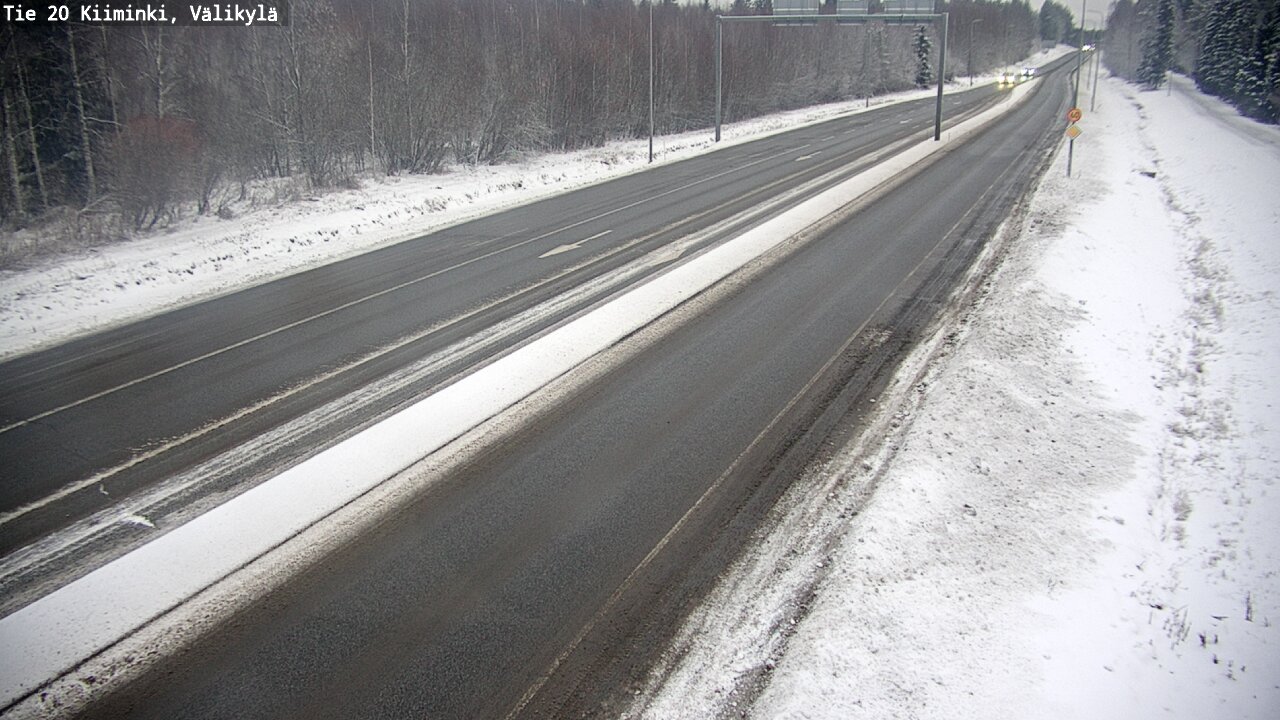 Weather Camera Image Väg 20 Uleåborg Kiiminki, Välikylä, Oulu, Pohjois-Pohjanmaa