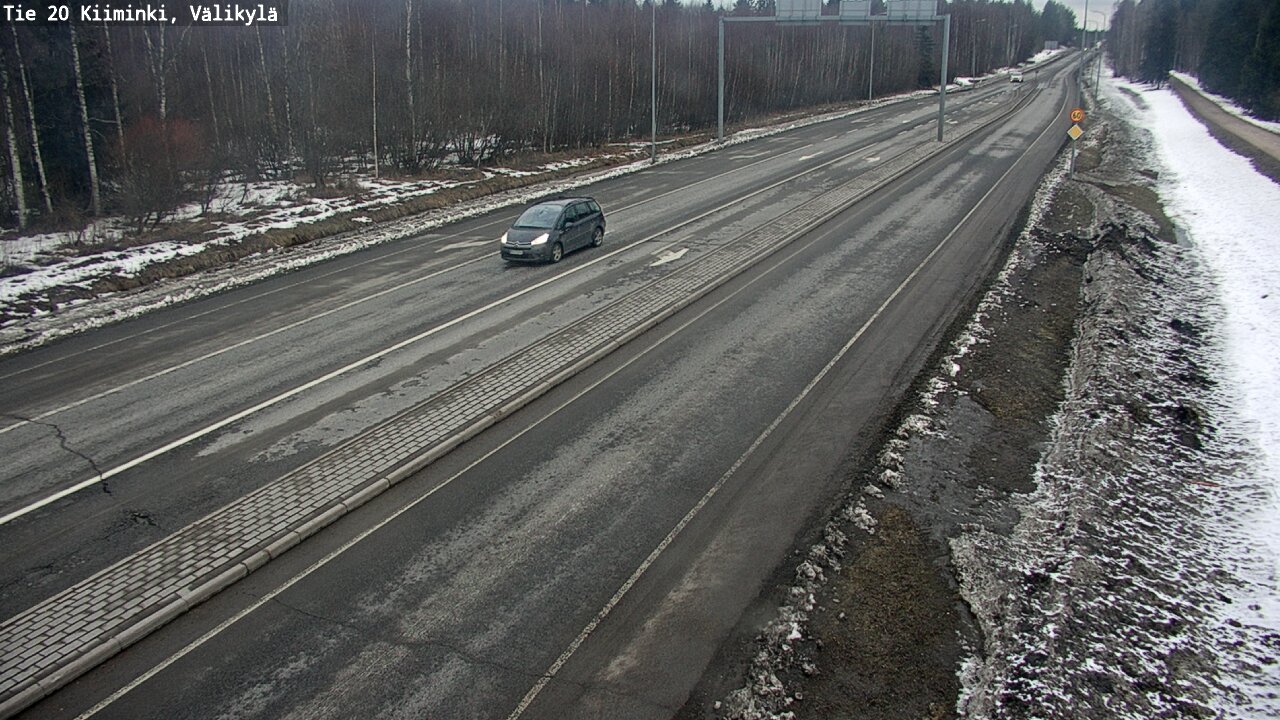 Weather Camera Image Väg 20 Uleåborg Kiiminki, Välikylä, Oulu, Pohjois-Pohjanmaa