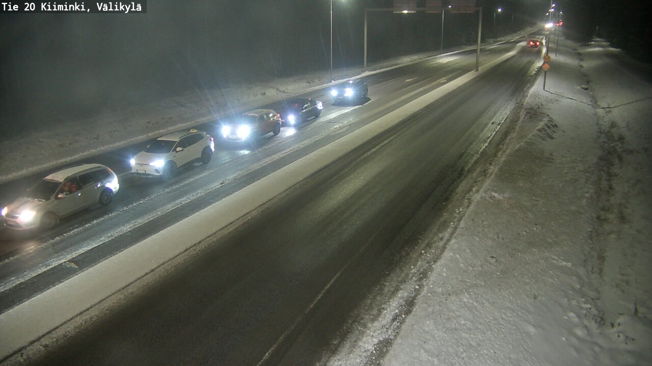 Weather Camera Image Väg 20 Uleåborg Kiiminki, Välikylä, Oulu, Pohjois-Pohjanmaa