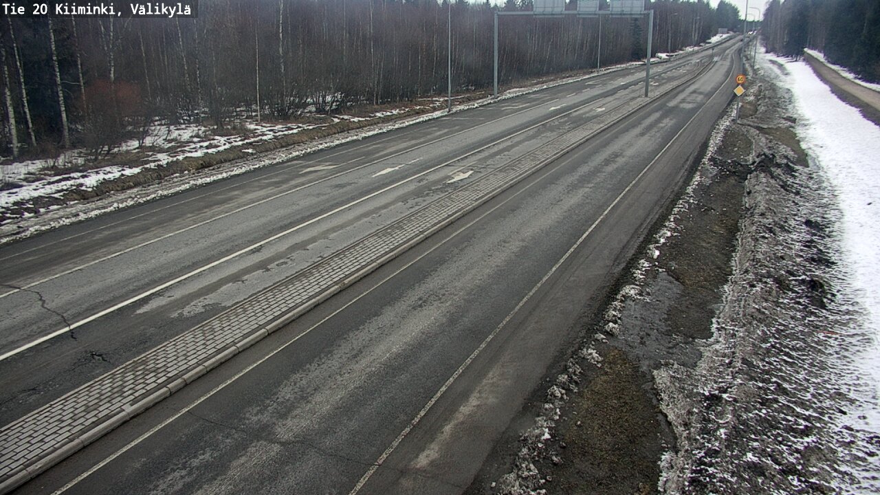 Weather Camera Image Väg 20 Uleåborg Kiiminki, Välikylä, Oulu, Pohjois-Pohjanmaa