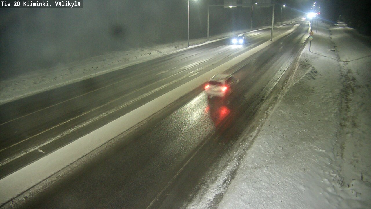 Weather Camera Image Väg 20 Uleåborg Kiiminki, Välikylä, Oulu, Pohjois-Pohjanmaa