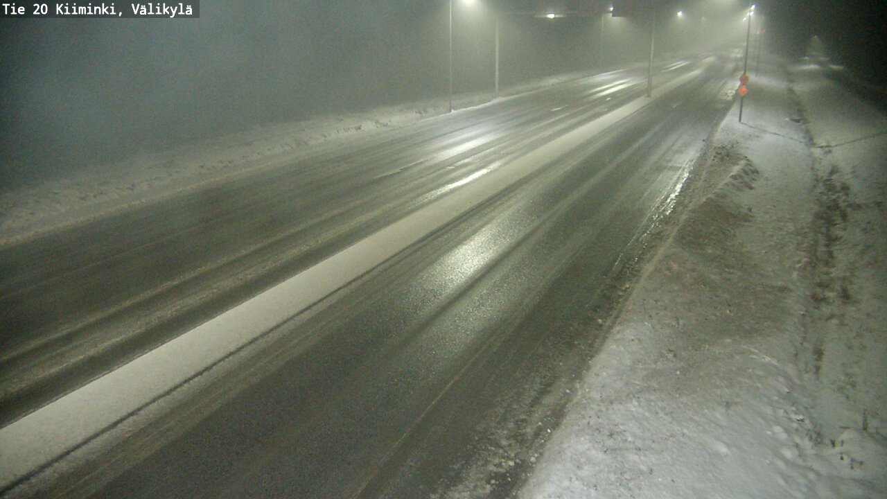 Weather Camera Image Väg 20 Uleåborg Kiiminki, Välikylä, Oulu, Pohjois-Pohjanmaa