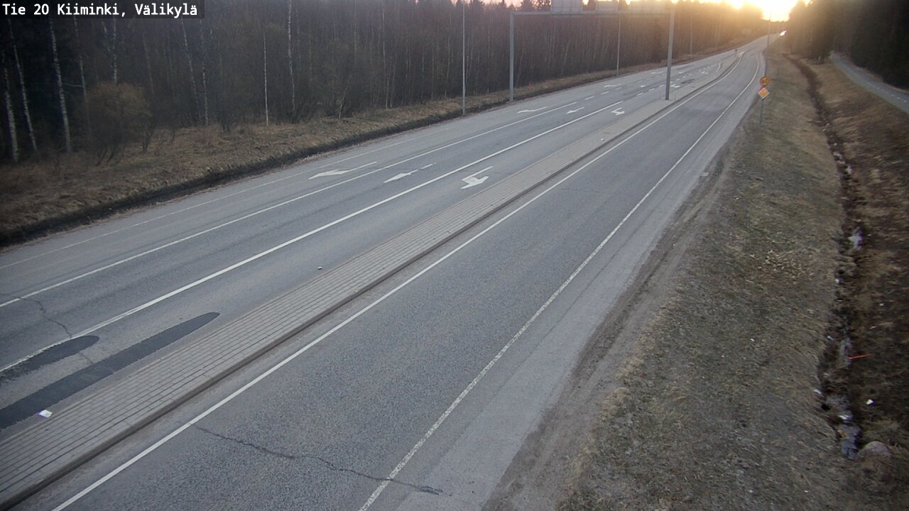 Weather Camera Image Väg 20 Uleåborg Kiiminki, Välikylä, Oulu, Pohjois-Pohjanmaa