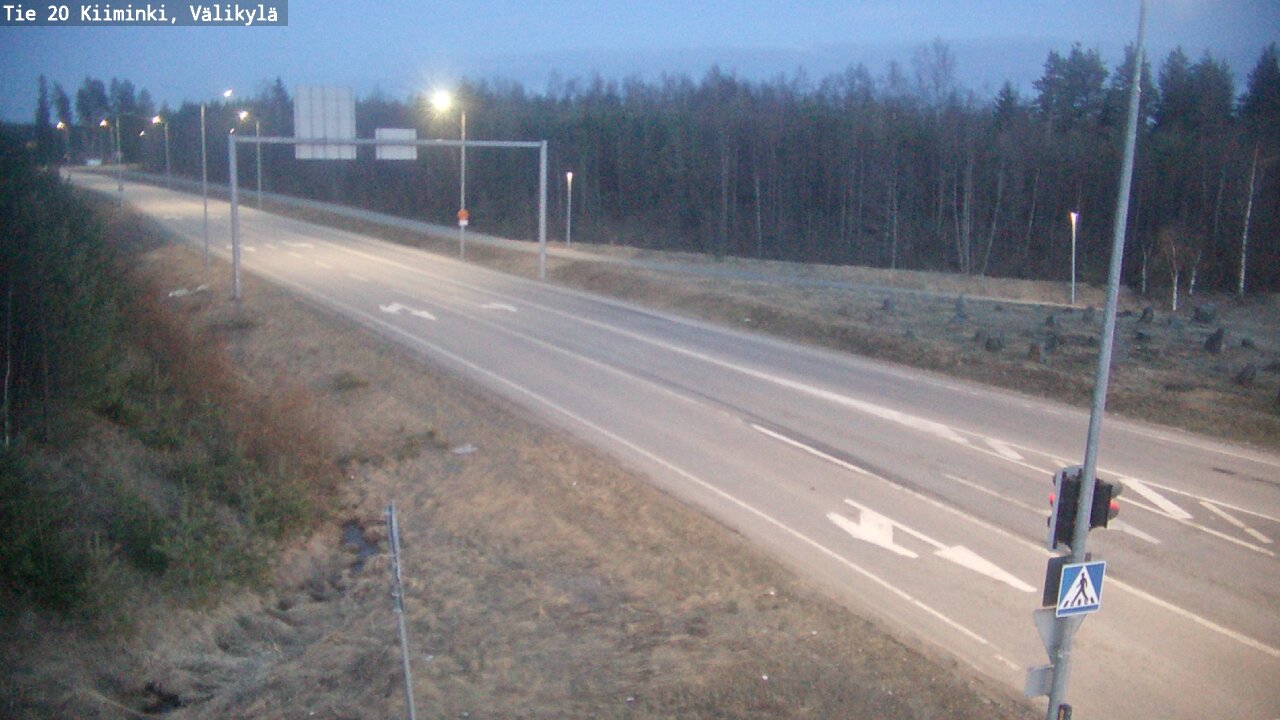 Weather Camera Image Väg 20 Uleåborg Kiiminki, Välikylä, Oulu, Pohjois-Pohjanmaa