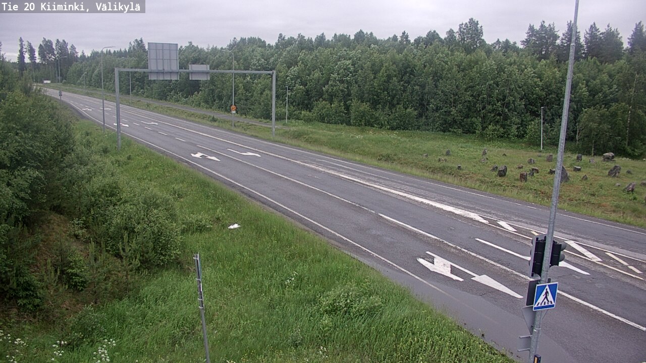 Weather Camera Image Väg 20 Uleåborg Kiiminki, Välikylä, Oulu, Pohjois-Pohjanmaa