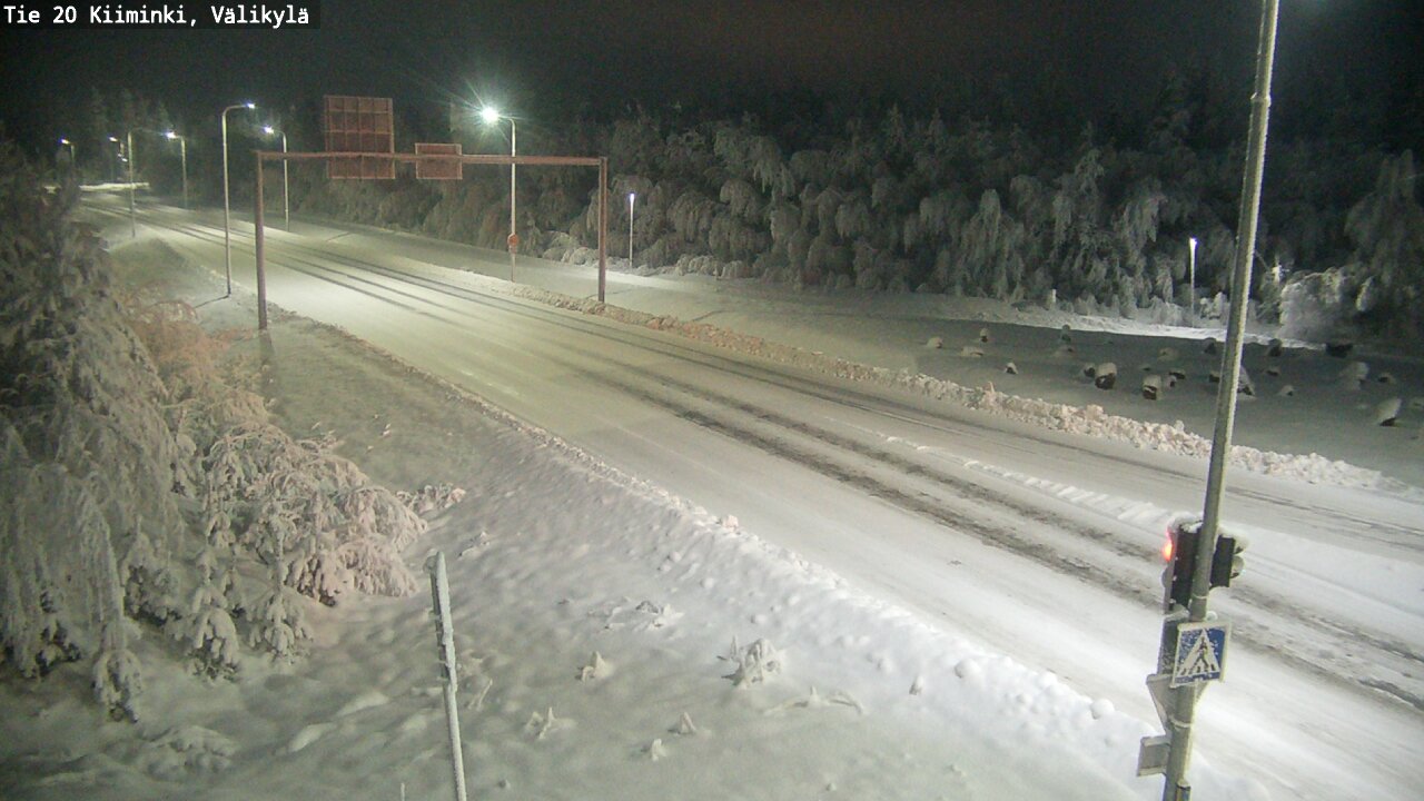 Weather Camera Image Väg 20 Uleåborg Kiiminki, Välikylä, Oulu, Pohjois-Pohjanmaa