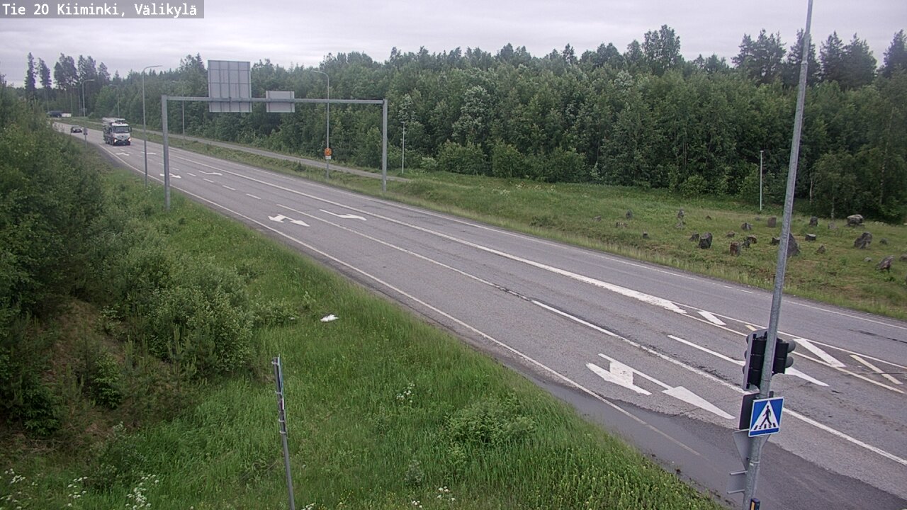 Weather Camera Image Väg 20 Uleåborg Kiiminki, Välikylä, Oulu, Pohjois-Pohjanmaa