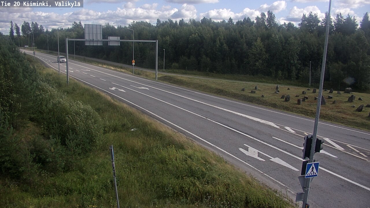 Weather Camera Image Väg 20 Uleåborg Kiiminki, Välikylä, Oulu, Pohjois-Pohjanmaa