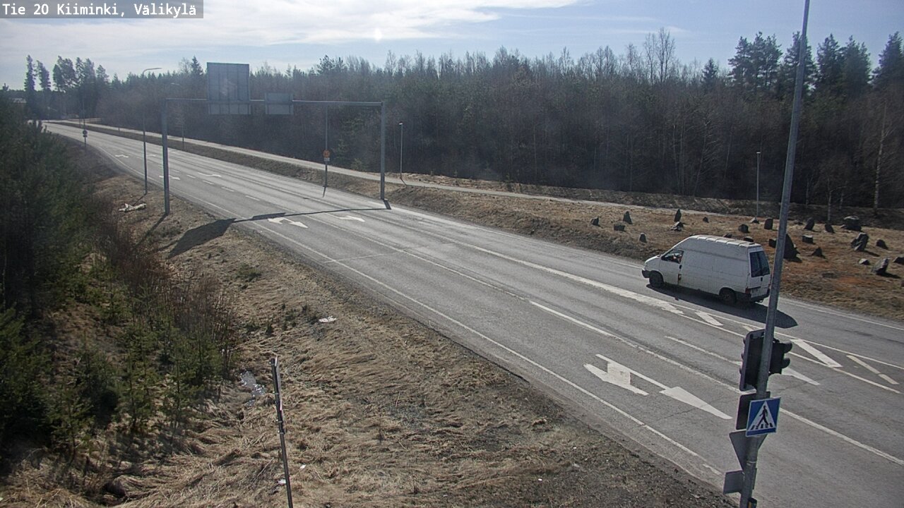 Weather Camera Image Väg 20 Uleåborg Kiiminki, Välikylä, Oulu, Pohjois-Pohjanmaa