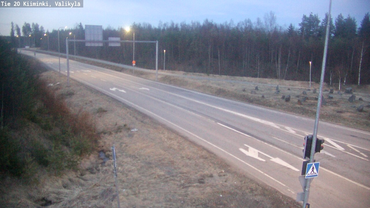 Weather Camera Image Väg 20 Uleåborg Kiiminki, Välikylä, Oulu, Pohjois-Pohjanmaa