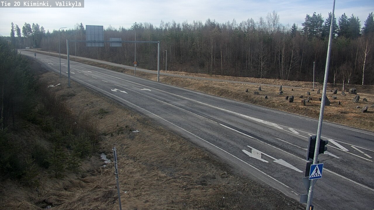 Weather Camera Image Väg 20 Uleåborg Kiiminki, Välikylä, Oulu, Pohjois-Pohjanmaa