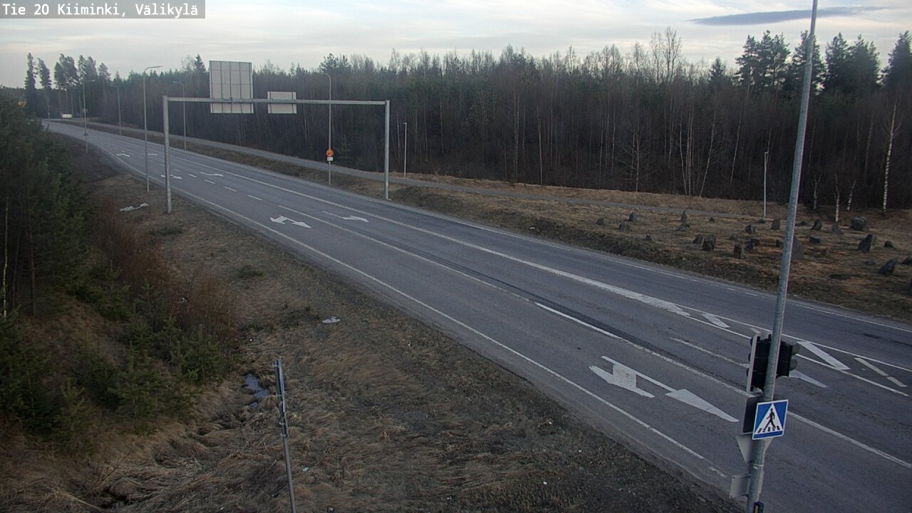 Weather Camera Image Väg 20 Uleåborg Kiiminki, Välikylä, Oulu, Pohjois-Pohjanmaa