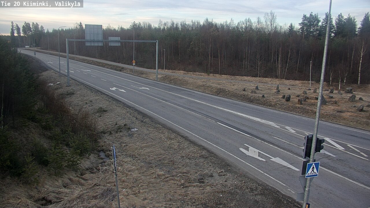Weather Camera Image Väg 20 Uleåborg Kiiminki, Välikylä, Oulu, Pohjois-Pohjanmaa
