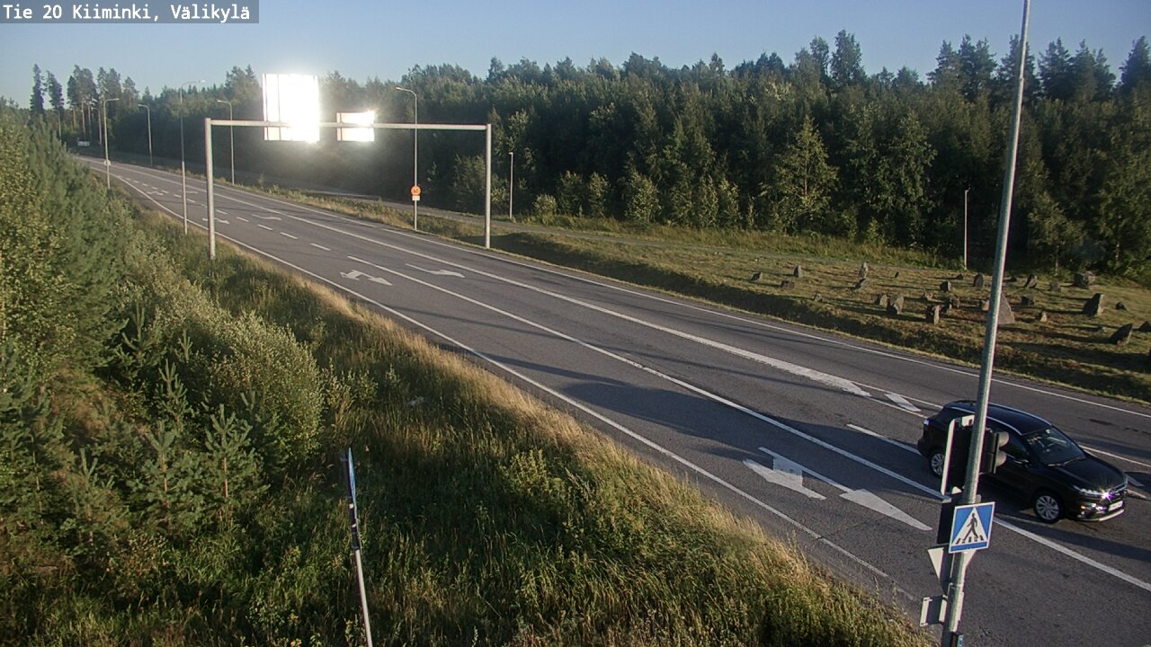 Weather Camera Image Väg 20 Uleåborg Kiiminki, Välikylä, Oulu, Pohjois-Pohjanmaa