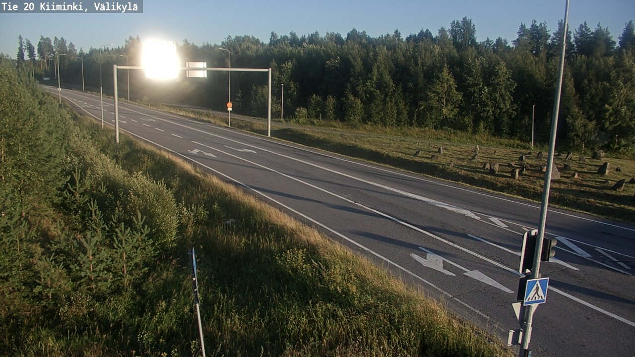 Weather Camera Image Väg 20 Uleåborg Kiiminki, Välikylä, Oulu, Pohjois-Pohjanmaa