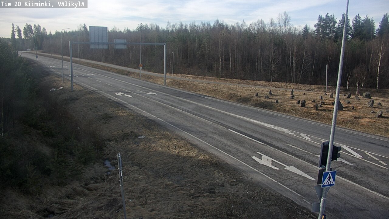 Weather Camera Image Väg 20 Uleåborg Kiiminki, Välikylä, Oulu, Pohjois-Pohjanmaa