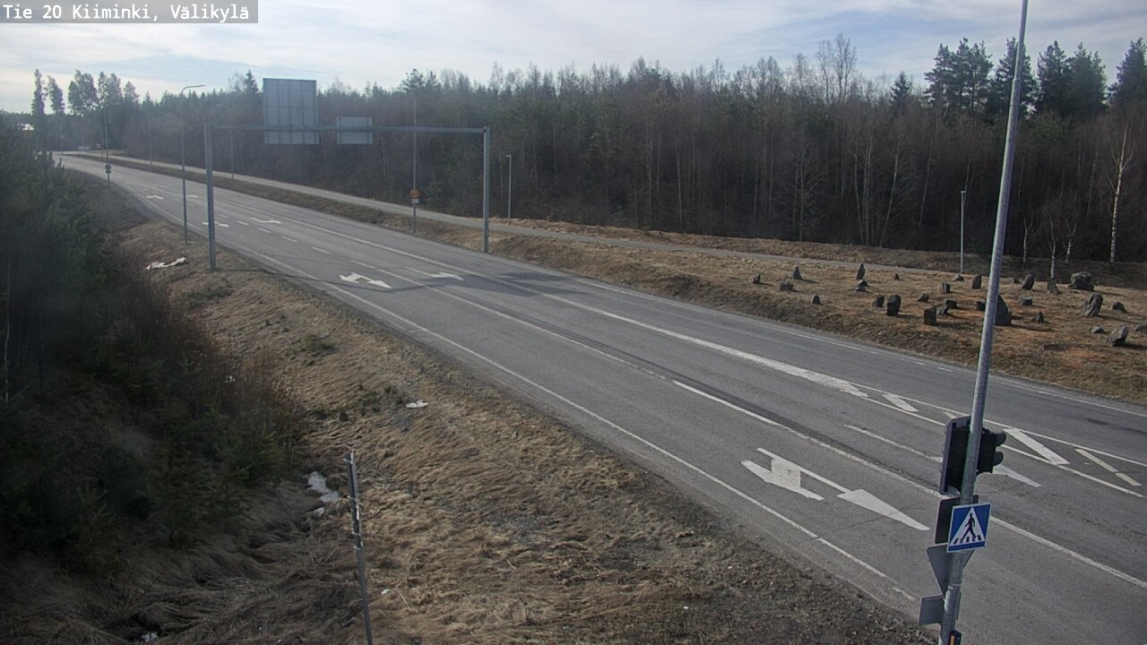 Weather Camera Image Väg 20 Uleåborg Kiiminki, Välikylä, Oulu, Pohjois-Pohjanmaa