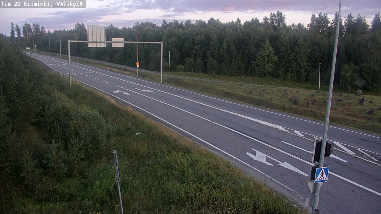 Weather Camera Image Väg 20 Uleåborg Kiiminki, Välikylä, Oulu, Pohjois-Pohjanmaa
