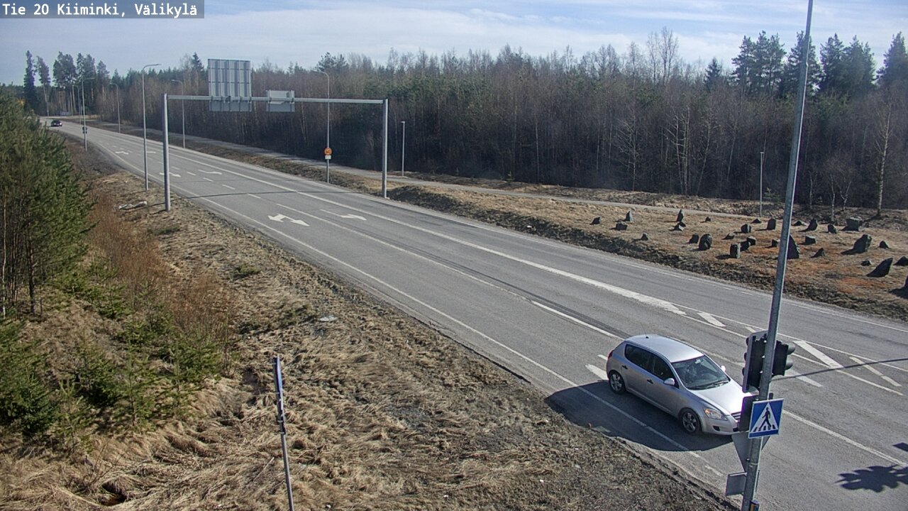 Weather Camera Image Väg 20 Uleåborg Kiiminki, Välikylä, Oulu, Pohjois-Pohjanmaa