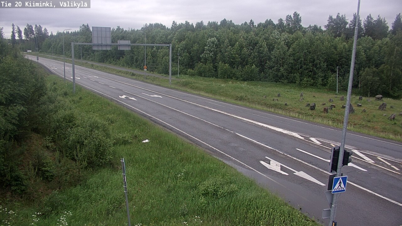 Weather Camera Image Väg 20 Uleåborg Kiiminki, Välikylä, Oulu, Pohjois-Pohjanmaa