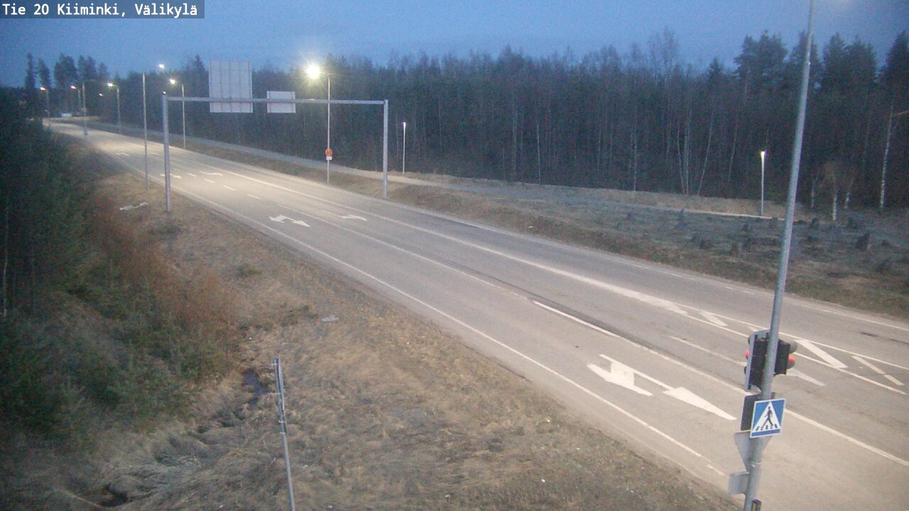Weather Camera Image Väg 20 Uleåborg Kiiminki, Välikylä, Oulu, Pohjois-Pohjanmaa