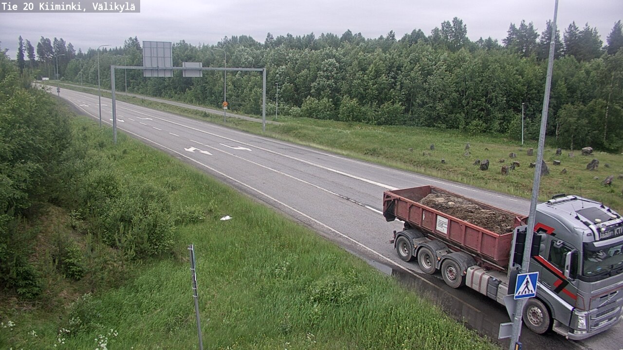 Weather Camera Image Väg 20 Uleåborg Kiiminki, Välikylä, Oulu, Pohjois-Pohjanmaa