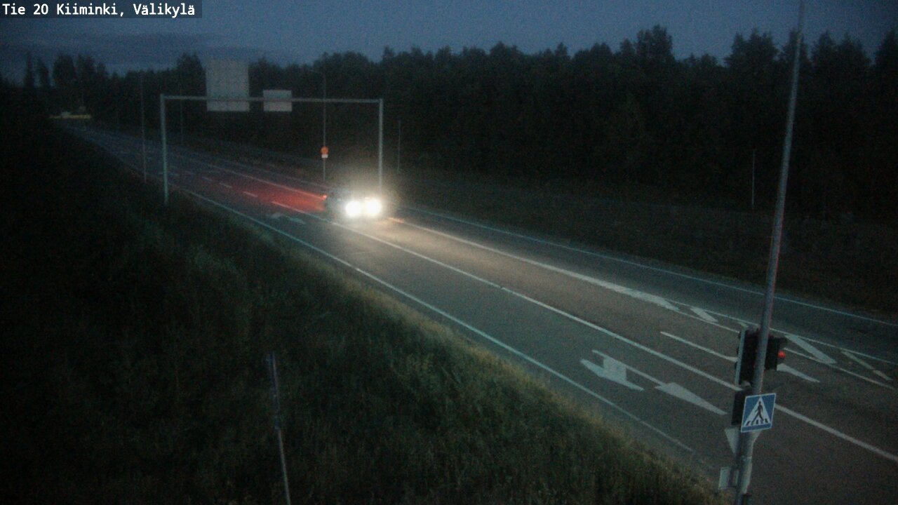Weather Camera Image Väg 20 Uleåborg Kiiminki, Välikylä, Oulu, Pohjois-Pohjanmaa