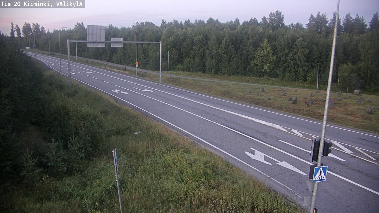Weather Camera Image Väg 20 Uleåborg Kiiminki, Välikylä, Oulu, Pohjois-Pohjanmaa