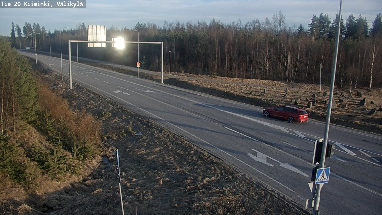 Weather Camera Image Väg 20 Uleåborg Kiiminki, Välikylä, Oulu, Pohjois-Pohjanmaa
