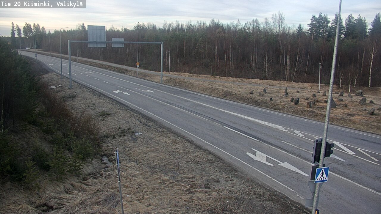 Weather Camera Image Väg 20 Uleåborg Kiiminki, Välikylä, Oulu, Pohjois-Pohjanmaa