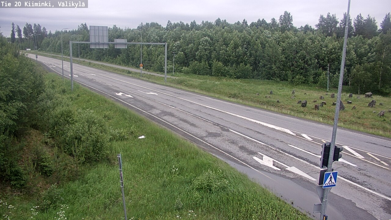 Weather Camera Image Väg 20 Uleåborg Kiiminki, Välikylä, Oulu, Pohjois-Pohjanmaa