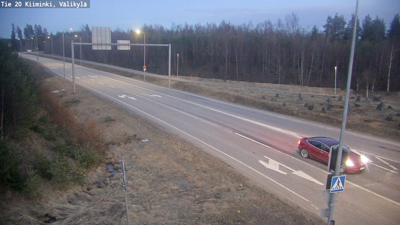 Weather Camera Image Väg 20 Uleåborg Kiiminki, Välikylä, Oulu, Pohjois-Pohjanmaa