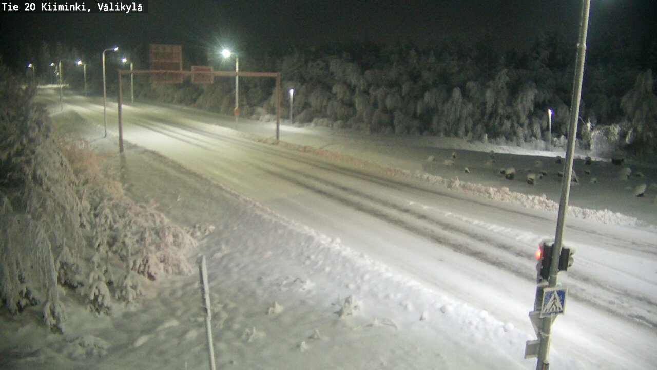 Weather Camera Image Väg 20 Uleåborg Kiiminki, Välikylä, Oulu, Pohjois-Pohjanmaa