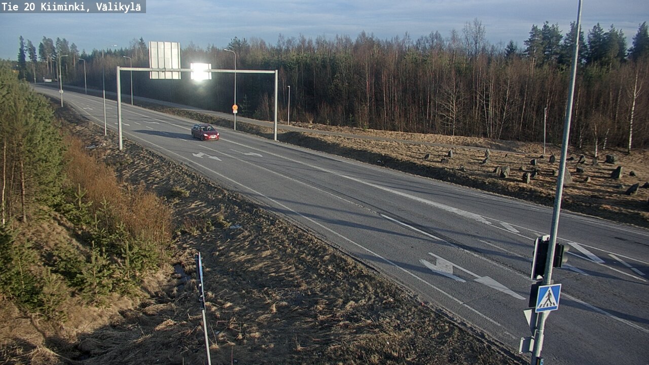 Weather Camera Image Väg 20 Uleåborg Kiiminki, Välikylä, Oulu, Pohjois-Pohjanmaa