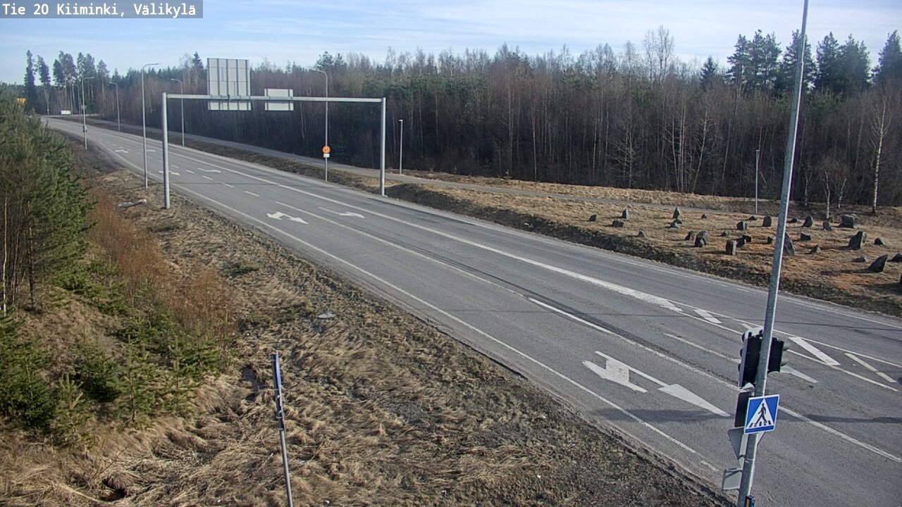 Weather Camera Image Väg 20 Uleåborg Kiiminki, Välikylä, Oulu, Pohjois-Pohjanmaa