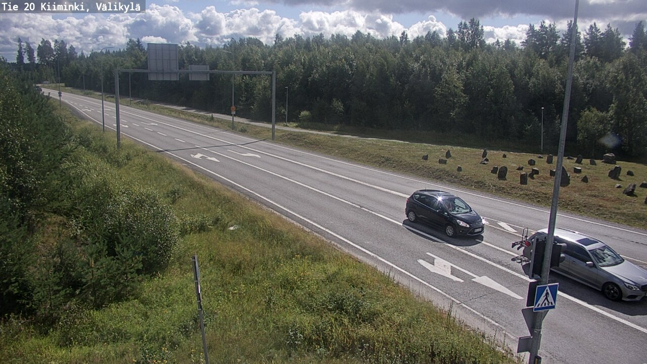 Weather Camera Image Väg 20 Uleåborg Kiiminki, Välikylä, Oulu, Pohjois-Pohjanmaa