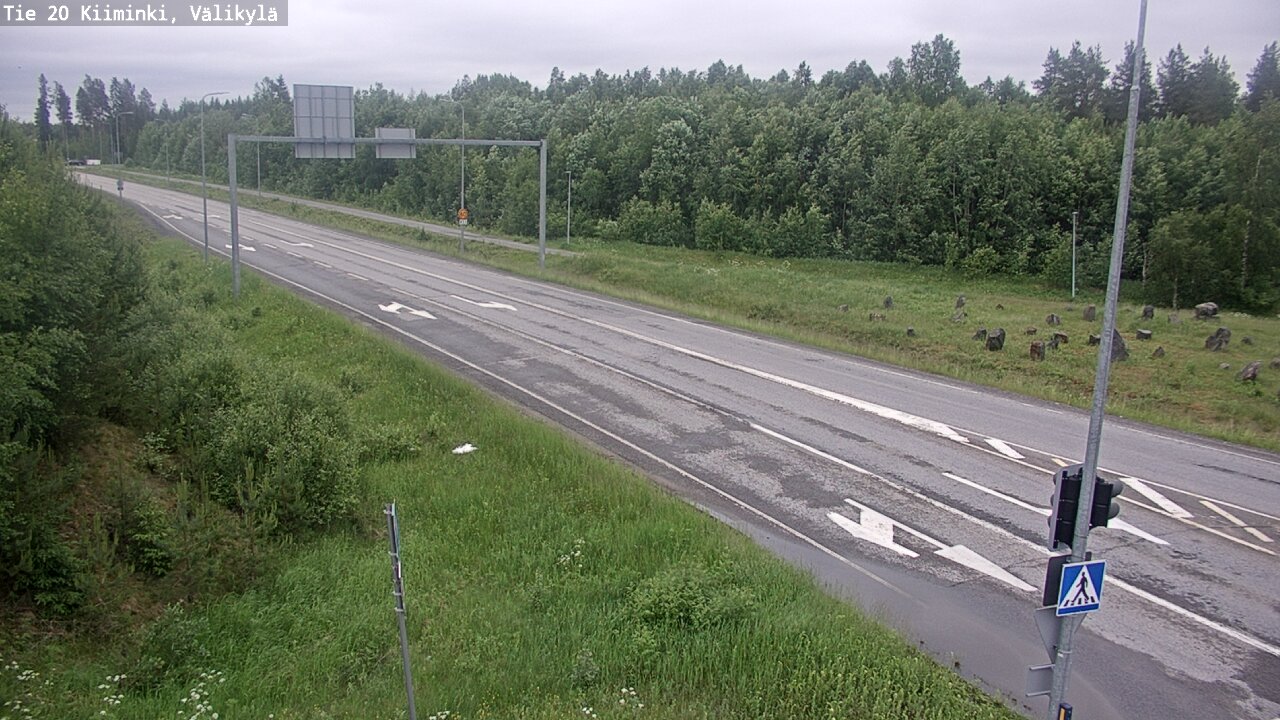 Weather Camera Image Väg 20 Uleåborg Kiiminki, Välikylä, Oulu, Pohjois-Pohjanmaa