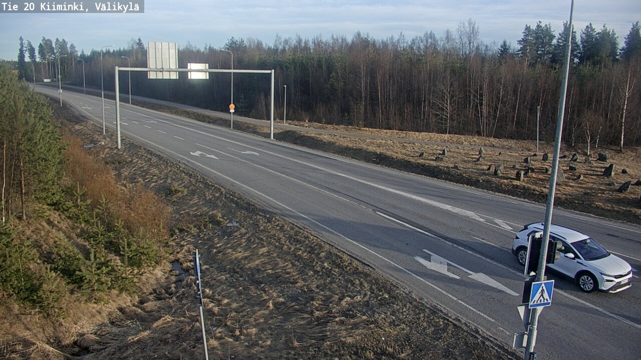 Weather Camera Image Väg 20 Uleåborg Kiiminki, Välikylä, Oulu, Pohjois-Pohjanmaa