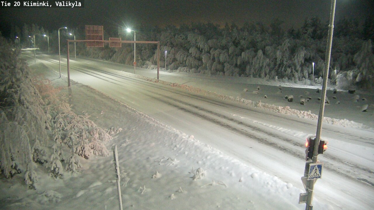 Weather Camera Image Väg 20 Uleåborg Kiiminki, Välikylä, Oulu, Pohjois-Pohjanmaa
