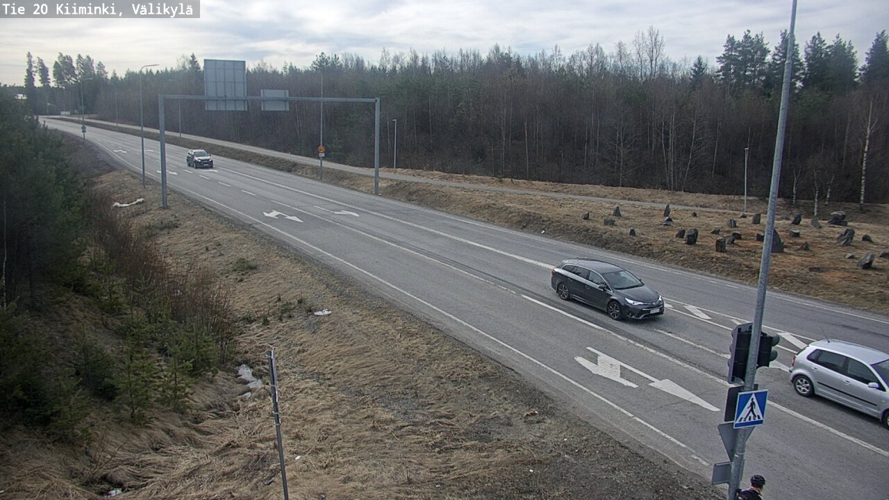 Weather Camera Image Väg 20 Uleåborg Kiiminki, Välikylä, Oulu, Pohjois-Pohjanmaa