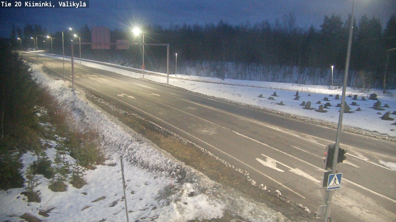 Weather Camera Image Road 20 Oulu Kiiminki, Välikylä, Oulu, Pohjois-Pohjanmaa
